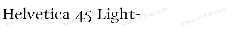 Helvetica 45 Light字体转换